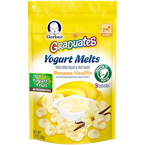 Gerber Graduates Yogurt Melts, Banana Vanilla, 1 Ounce Baby Toddler