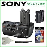 Sony VG-C77AM Vertical Grip for the DSLR A77 + Sony NP-FM500H Battery + SD Card Reader + Lens Pen + Screen Protectors
