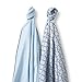 SwaddleDesigns SwaddleDuo, Modern Duo (Set of 2 in Pastel Blue)