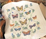 Bold &Bright Butterfly Quilt Stpd X-Stitch-34x43