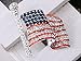 Alilang Silver Tone Crystal Rhinestone 4th of July American USA Flag Patriotic Pin Brooch