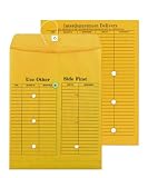 Columbian CO882 10x13-Inch Interdepartment String & Button Brown Kraft Envelopes, 100 Count