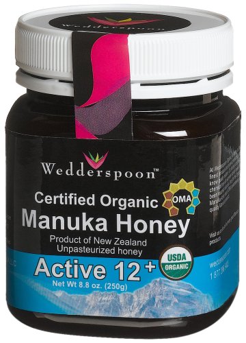 Wedderspoon Raw Organic Organic Manuka Honey Active 12+, 8.8-Ounce Jar by Honey