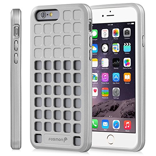 iPhone 6s Plus Case, Fosmon DURA-SQUIRCLE Durable & Flexible TPU Protective Case for Apple iPhone 6 Plus (2014) / iPhone 6s Plus (2015) - Silver