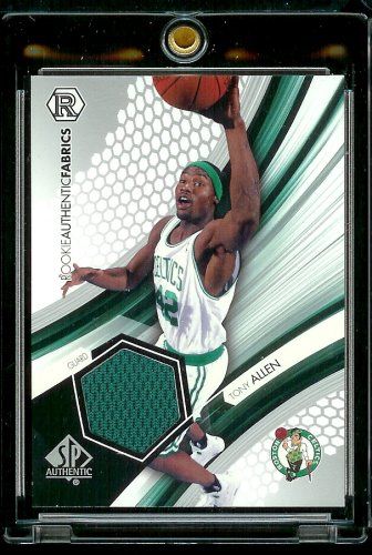 2004-05 SP Authentic Rookie Authentic Fabrics Tony Allen Jersey Boston Celtics Basketball Card - Mint Condition - Shipped In Protective Display Case!
