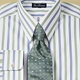 Trim Fit Textured Stripe Dress Shirt