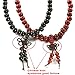 FUNRUN 2pcs Womens Mens 108 Buddhist Strand Bracelet Wood Prayer Beads 8mm Sandalwood,Chinese Knot
