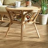 Reformation New Small Woven Cane Rattan Wicker End Lamp Table