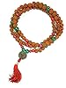Chakra Mala Coral Green Pink Jade Rudraksha Rosary Prayer Meditation Malabeads