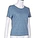 BESSKY Youth Girls' Summer Pocket Short Sleeve t-Shirt (Blue, S)