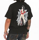 Lucky 13 Back Tire Pin Up Girl T Shirt Medium - 4XL