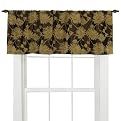Sonata Flocked Valance - Espresso (54x18")