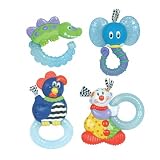 NUBY Luv n Care Cool-Sicles Hard & Soft Teether, BPA FREE Clown
