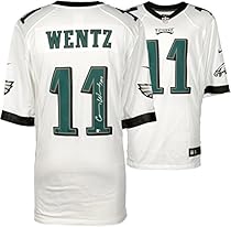 Carson Wentz Philadelphia Eagles Autographed White Nike Game Jersey - Fanatics Authentic Certified - Autographed NFL Jerseys
