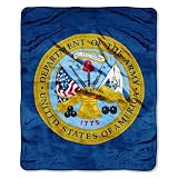 Northwest Company 50-Inch by 60-Inch Plush Raschel Throw, United States Army