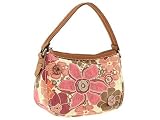 Fossil Kate Floral Top Zip Hobo in Pink