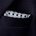 Shlax&Wing Checked Black Grey Handkerchieves Mens Neckties Hanky Pocket Square