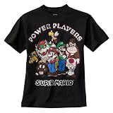 Boys' Super Mario Black Short-Sleeve Graphic Tee