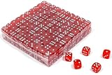 16mm Clear Red Dice - Set of 800