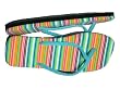 TTT - Aqua / Orange Stripe Flip Flops for Women