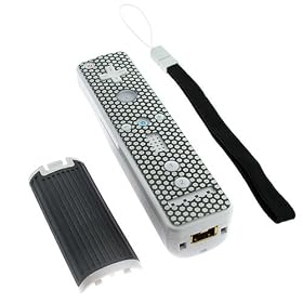 Bargaincell- Seal Retail Packing High Quality Nintendo Wii Remote Controller 3-In-1 Black Slippery Proof Kit w/ Wrist Strap