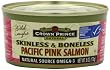 Crown Prince Natural Skinless & Boneless Pacific Pink Salmon, 6-Ounce Cans (Pack of 12)