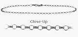 10 Karat White Gold 10 Inch Belcher Style Anklet
