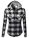 Women's Super Soft Plaid Checker Detachable Hoodie Flannel