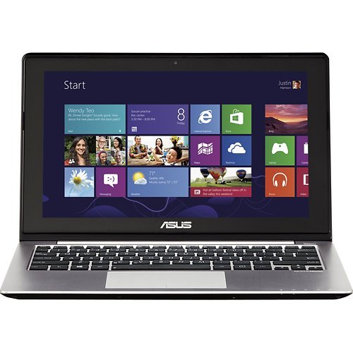 Asus - 11.6 Windows 8 Touch-Screen Laptop - Q200E-BSI3T08 - 3rd Gen Intel� CoreTM i3-3217U processor - 4GB Memory - 500GB Hard Drive - Steel Gray Hairline