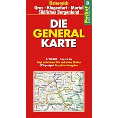 Die Generalkarte Pocket �sterreich 3, Graz, Klagenfurt, Murtal, S�dliches Burgenland 1:200 000