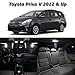 Partsam 2012-2014 Toyota Prius v White LED Interior Package Deal(10 Pieces)