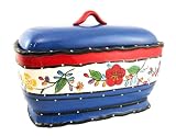 Viva Collection Hand-Painted Toast / Bread Box Jar Container