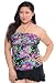 Torrid Plus Size Floral Water Color Halter Swim Top