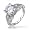 Bling Jewelry Victorian Style 3ct Round CZ Solitaire .925 Sterling Silver Engagement Ring - Size 7
