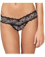 Rene Rofe Women's Crotchless Lace Thong Panty