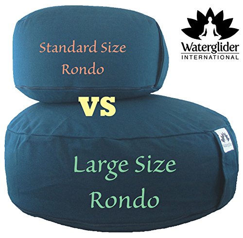 Zafu Organic Cotton with USA Grown Buckwheat Hulls Meditation Pillow: Rondo Style with Liner- 6 Colors