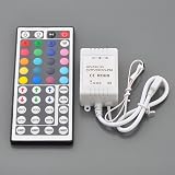 LEDwholesalers IR Remote Controller 44 Keys for RGB LED Light Strip