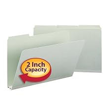 Smead Pressboard Folder, Legal, 1/3 Cut Tab, 2-Inch Expansion, 25 per Box (18234)