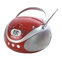 Coby Portable CD Boombox with AM/FM Radio - Red (CXCD241RED)