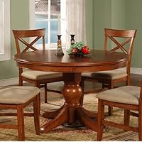 Contemporary Design Walnut Finish 48' Round Dining Table