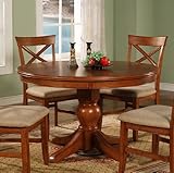 Contemporary Design Walnut Finish 48" Round Dining Table