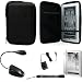 Black Slim Stylish Hard Cover Nylon Protective Carrying Case Folio for Sony PRS-950 Electronic Reader eReader Device ( PRS 950 PRS950 )(Compatible with all colors) + Indlues a 4-Inch Determination Hand Strap + Includes a Anti Glare Screen Protector + Includes a Rapid Travel Home Wall Charger + Black Clip On Brighty XtraFlex LED Light Flexible Goose Neck
