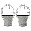 Metal Bucket Set of 2 - Gray