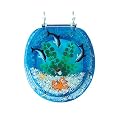 Trimmer Clear Blue Polyresin Seat Dolphins