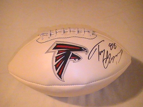 TONY GONZALEZ SIGNED AUTOGRAPHED LOGO ATLANTA FALCONS FOOTBALL W/ COA AND HOLOGRAM