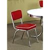 Set of 2 Retro Nostalgic Style Red Finish Dining Chairs