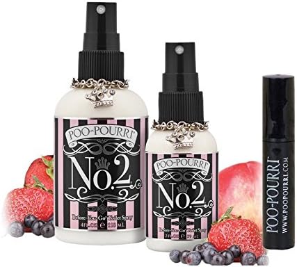 Poo Pourri Original [2oz + 4oz No2+ 5ml Pocket Size] Bathroom Toilet Bowl Spray