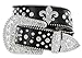 Rhinestone Belt Fashion Western Crystal Bling Studded Design Leather Belt 1-1/2