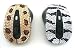 2 Pack/Set of Wireless USB Optical Scroll Wheel Silver and Black Zebra + Gold Leopard Crystal Rhinestone Computer Mice