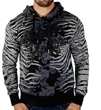 51L2gmuJXOL. SL160  CHRISTIAN AUDIGIER Ed Hardy Mens Tattoo Safari Hoodie Shirt Size M